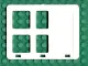 White Duplo Door / Window Pane 1 x 4 x 4 with Four Panes Different Sizes