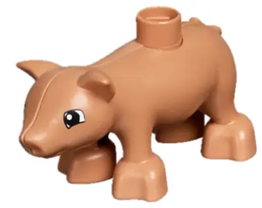 Nougat Duplo Pig Adult, Eyes Squared Pattern