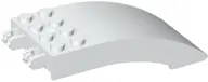 White Windscreen 8 x 4 x 2 Curved with Locking Dual 2 Fingers