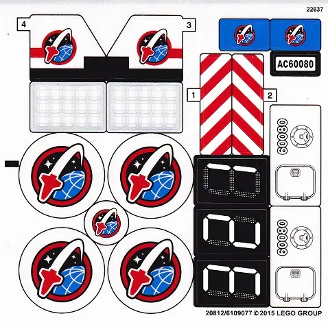 Sticker Sheet for Set 60080 - International Version - (20812/6109077)