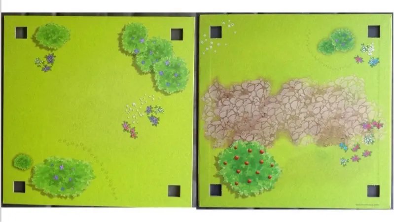 Paper Playmat Friends Heartlake City, Double-Sided, Grass with Bushes / Grass with Sand