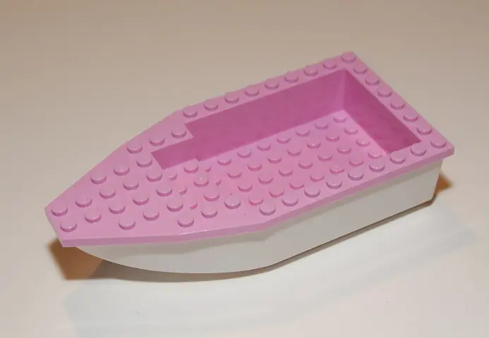 White Boat, Hull Unitary 16 x 8 with Bright Pink Top (28533 / 28535)