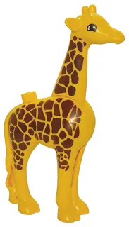 Yellow Duplo Giraffe Adult Large, Eyes Semicircular Pattern