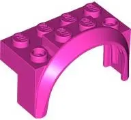Pink Vehicle, Mudguard 4 x 2 1/2 x 2 with Arch Round