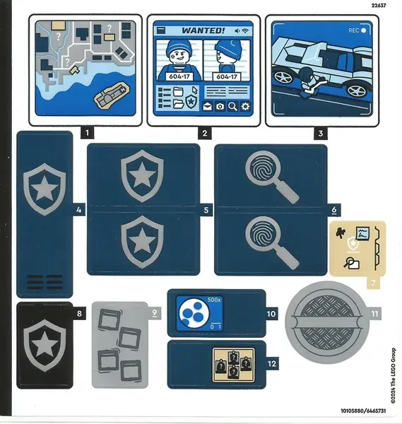 Sticker Sheet for Set 60418 - (10105880/6465731)