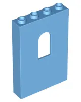 Medium Blue Panel 1 x 4 x 5 Wall with Window