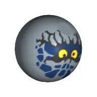 Sand Blue Technic Ball Joint with Graveller Type 2 Closed Mouth Pattern