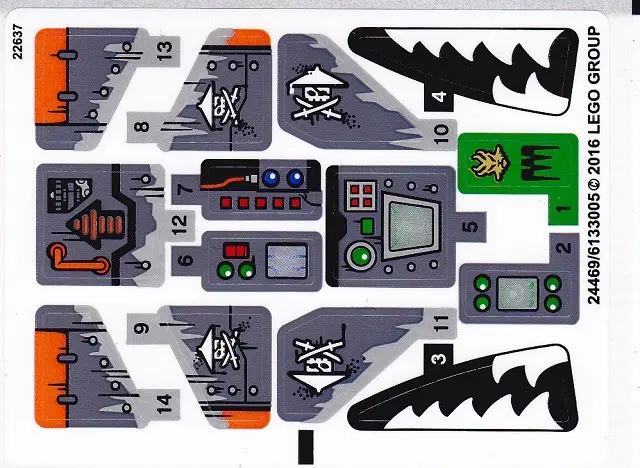 Sticker Sheet for Set 70601 - International Version - (24469/6133005)