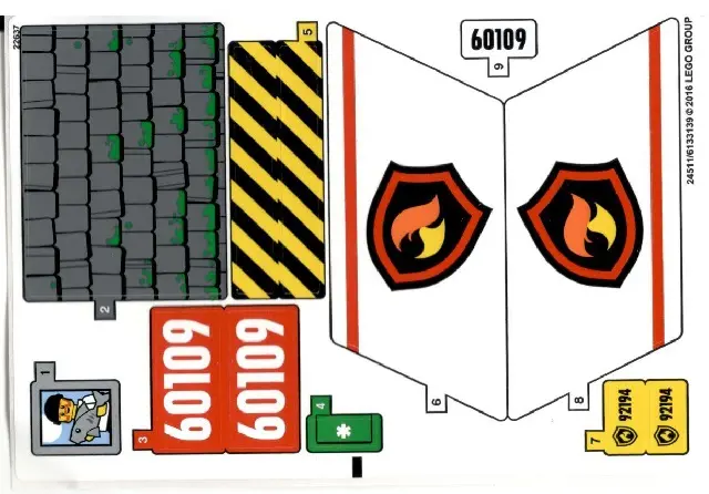 Sticker Sheet for Set 60109 - (24511/6133139)