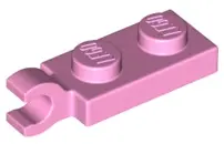 Bright Pink Plate, Modified 1 x 2 with Clip on End (Horizontal Grip)