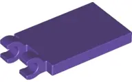 Dark Purple Tile, Modified 2 x 3 with 2 Open O Clips