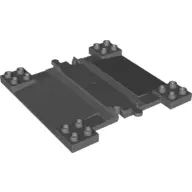 Dark Bluish Gray Duplo, Train Track with Ramps for Car Crossing