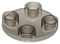 Trans-Brown Plate, Round 2 x 2 with Rounded Bottom (Boat Stud)