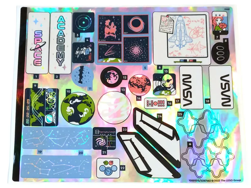 Sticker Sheet for Set 41713, Iridescent Mirrored - (10001510/6387462)