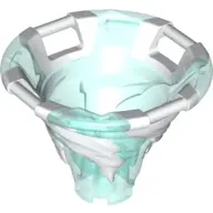 Trans-Light Blue Tornado of Spinjitzu with Bar Handles on Top Edge with Molded White Spiral Pattern