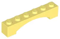 Bright Light Yellow Arch 1 x 6 Raised Arch