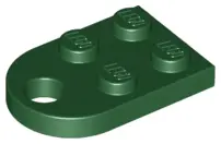 Dark Green Plate, Modified 2 x 3 with Hole