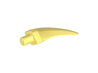 Bright Light Yellow Barb / Claw / Horn / Tooth - Medium