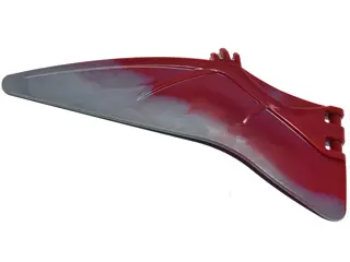 Dark Red Dinosaur Wing Pteranodon - Left with Marbled Dark Bluish Gray Edge Pattern
