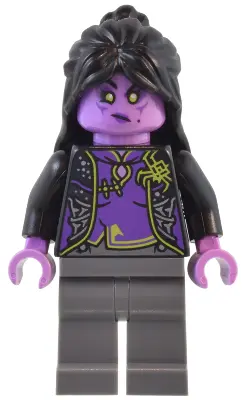 Spider Queen - Black Hair, Dark Bluish Gray Legs