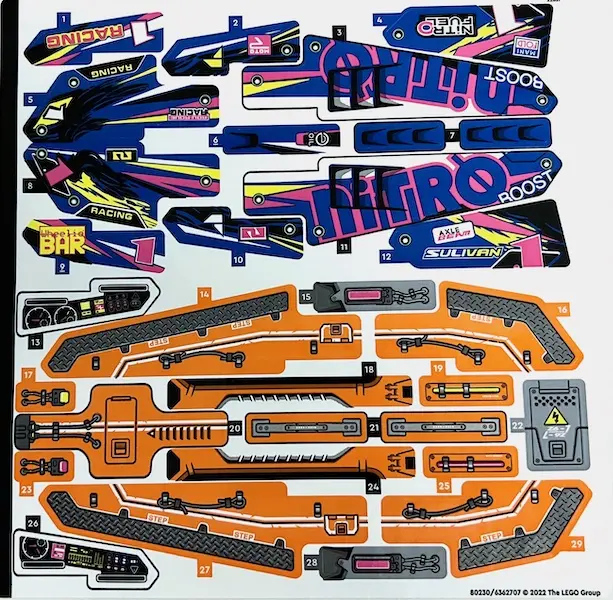Sticker Sheet for Set 42140 - (80230/6362707)