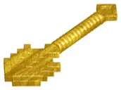 Pearl Gold Minifigure, Utensil Shovel Pixelated (Minecraft)