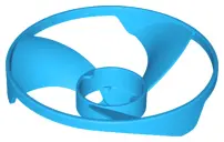 Dark Azure Propeller 3 Blade 13 Diameter (Ninjago Airjitzu Flyer Vortex Rotor)