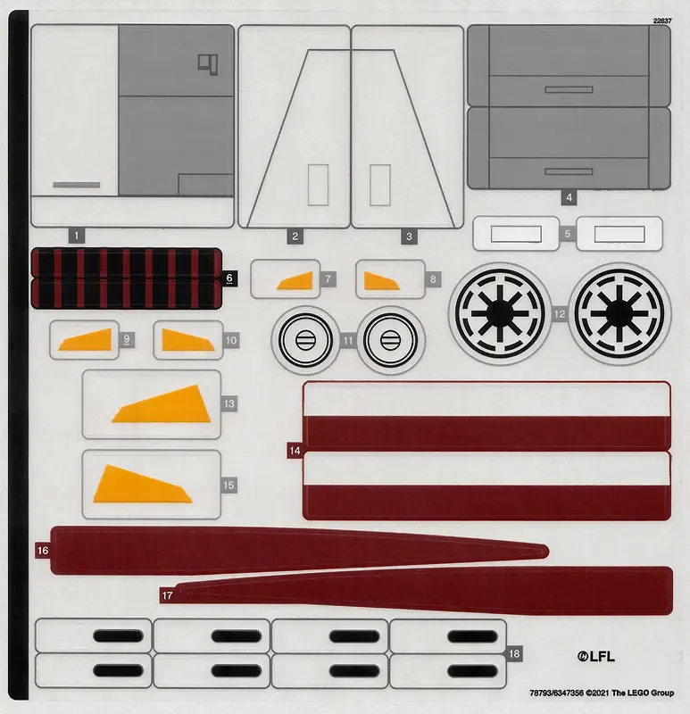 Sticker Sheet for Set 75309, Sheet 1 - (78793/6347356)