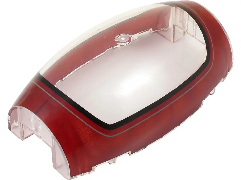 Trans-Clear Windscreen 10 x 6 x 3 Bubble Canopy Double Tapered with Square Front Cutout with Dark Re