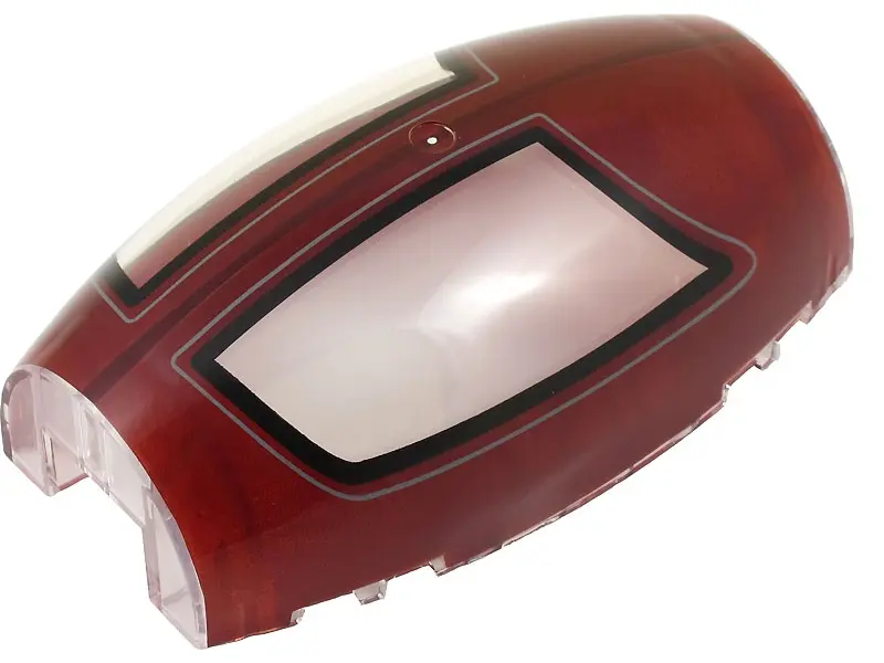 Trans-Clear Windscreen 10 x 6 x 3 Bubble Canopy Double Tapered with Square Front Cutout with Dark Re