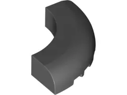 Dark Bluish Gray Brick, Round Corner 5 x 5 without Studs