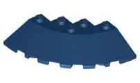 Dark Blue Brick, Round Corner 6 x 6 with Slope 33 Edge, Facet Cutout