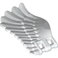 White Wing 4 x 7 Left with Feathers and Bar Handles
