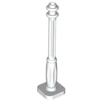 White Support 2 x 2 x 7 Lamp Post, 6 Base Flutes
