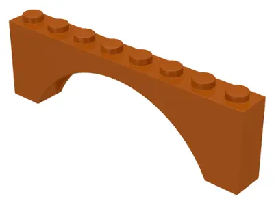 Dark Orange Arch 1 x 8 x 2