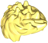 Bright Light Yellow Minifigure, Hair Spiked