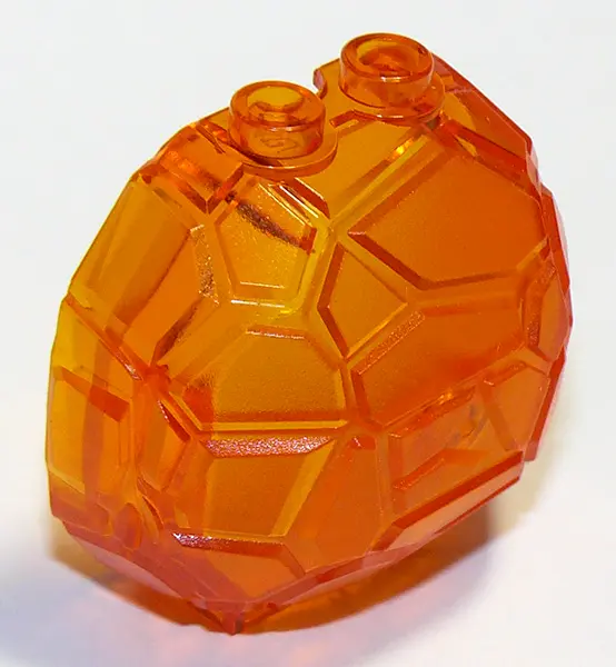 Trans-Orange Rock Boulder, Vertical Half