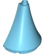 Azure Duplo Roof Spire Half 4.5 x 2 x 4