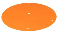Orange Cloth Parachute Canopy Round with 7 Holes