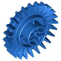 Blue Duplo Technic Gear 24 Tooth Crown