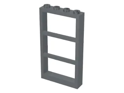 Dark Bluish Gray Window 1 x 4 x 6 with 3 Panes