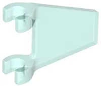 Trans-Light Blue Flag 2 x 2 Trapezoid