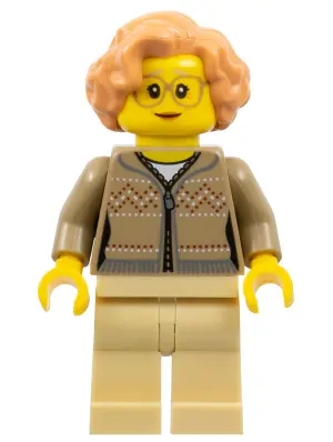 Grandmother - Dark Tan Fair Isle Sweater, Tan Legs, Nougat Hair, Glasses