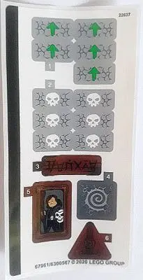 Sticker Sheet for Set 71722 - (67961/6300567)