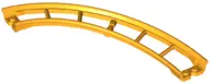 Bright Light Orange Train, Track Roller Coaster Curve, 90 degrees, 3 Bricks Elevation