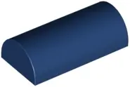 Dark Blue Slope, Curved 2 x 4 Double with Groove