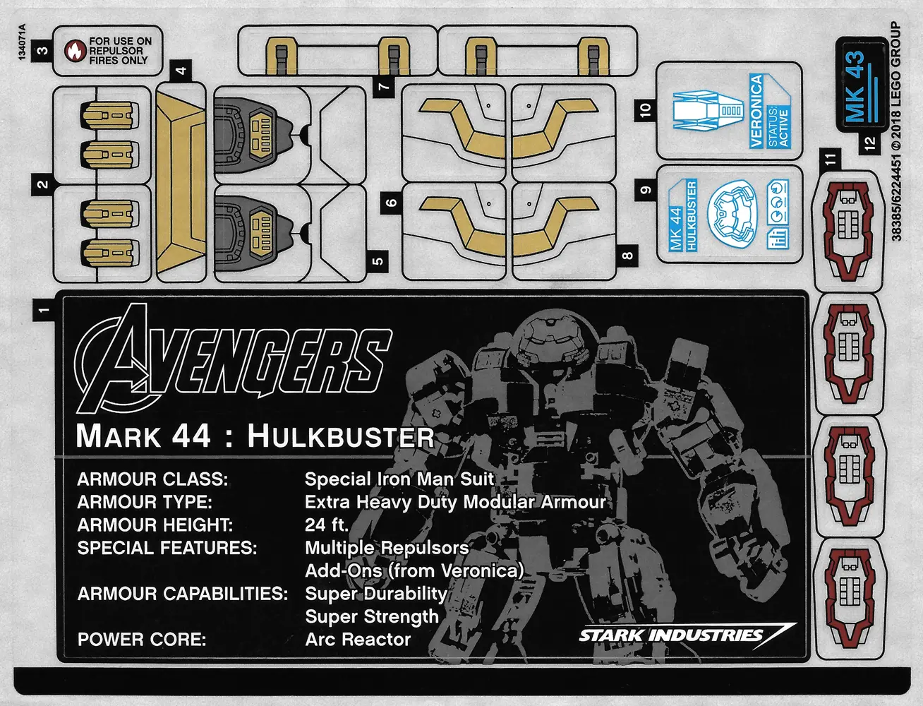 Sticker Sheet for Set 76105 - (38385/6224451)