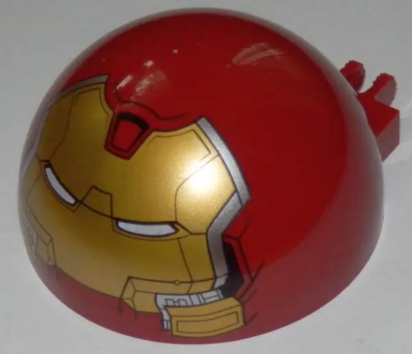 Dark Red Windscreen 6 x 6 x 3 Canopy Half Sphere with Dual 2 Fingers with Hulk Buster Face Pattern