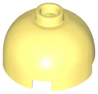 Bright Light Yellow Brick, Round 2 x 2 Dome Top
