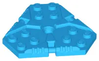 Dark Azure Plate, Modified 6 x 6 Hexagonal with Pin Hole